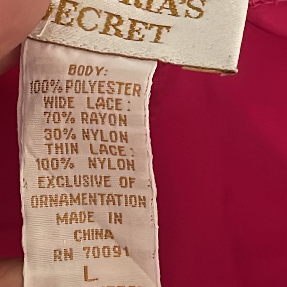 Victoria Secret Gold Label 1990's Fuchsia Teddy Vintage Lingerie size Large. EUC - Picture 12 of 14